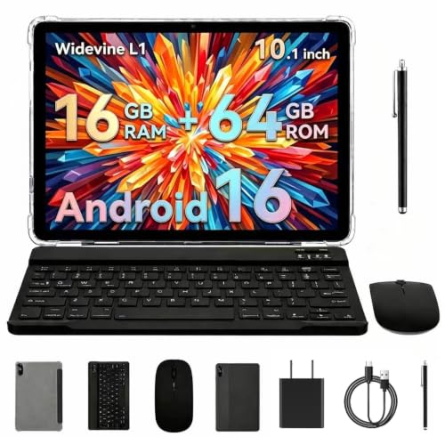 PRITOM タブレット 10インチ Android16 Wi-Fi6モデル 4GB+64GB+1TB拡張 iPS セット TOUCH 10 plus