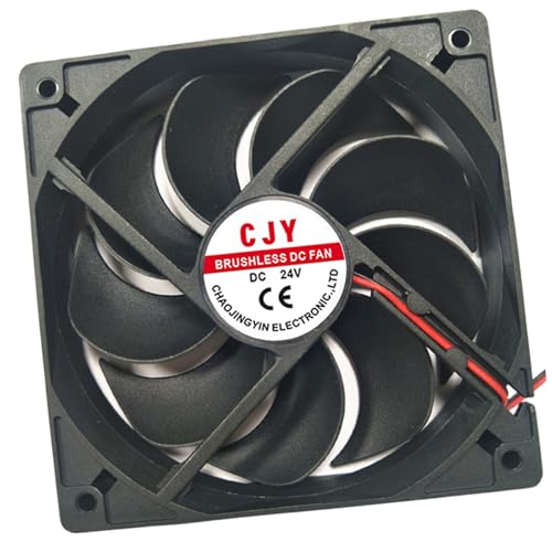 Kaeltsyn ルーター冷却ファンシャーシ静音5V / 12V / 24V電源120mmx120mmx15mmキャビネット12CM保護ネット交換用ポータブルシャーシレシーバールーターコンピューターキャビネットコンポーネント