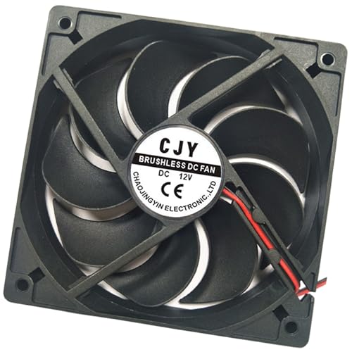 Kaeltsyn ルーター冷却ファンシャーシ静音5V / 12V / 24V電源120mmx120mmx15mmキャビネット12CM保護ネット交換用ポータブルシャーシレシーバールーターコンピューターキャビネットコンポーネント