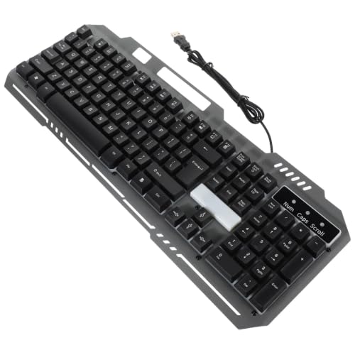 ノーブランド品 USB接続の黒色キーボード 安定した三脚サポートスタンド付き ABS素材採用 ゲーミングやオフィス ホーム 寮使えるコンピューターアクセサリ 1個 P067WF2