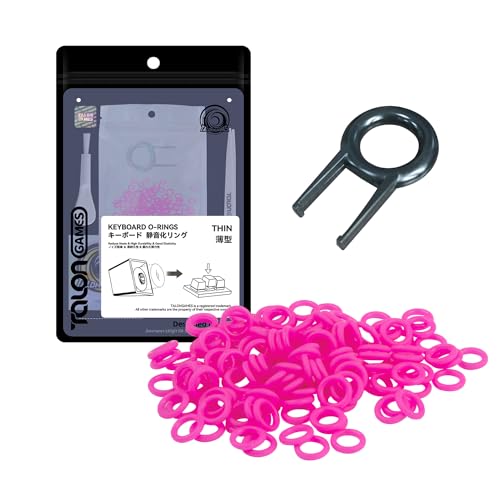 TALONGAMES 静音化リング メカニカル キーボードに対応 Oリング Cherry MX軸対応 (薄型, ピンク)