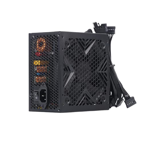 Ciwanning 電源 550W/650W/750W、ゲーミング PC 用 120mm ファン付き 効率的な冷却と最新の PCIE 接続 PC 電源