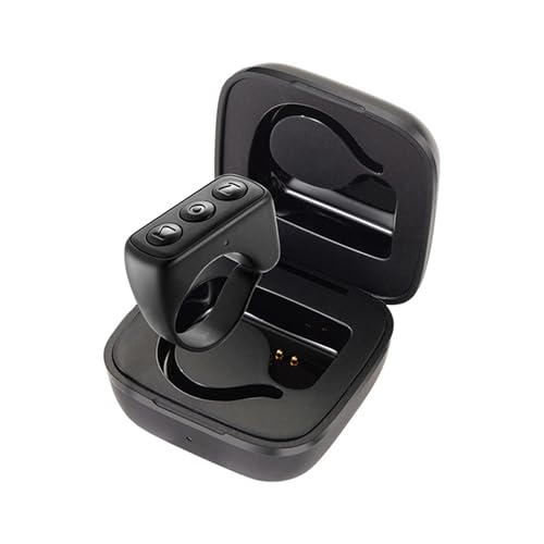 Bluetooth ワイヤレスマウス ミニリングマウス スマホ用 小型 長いバッテリー寿命 持ち運びが簡単 静音 Type-C充電 撮影 無線リングマウス iPhone/Android/タブレット/スマホ対応 (黒) SPCM0825R