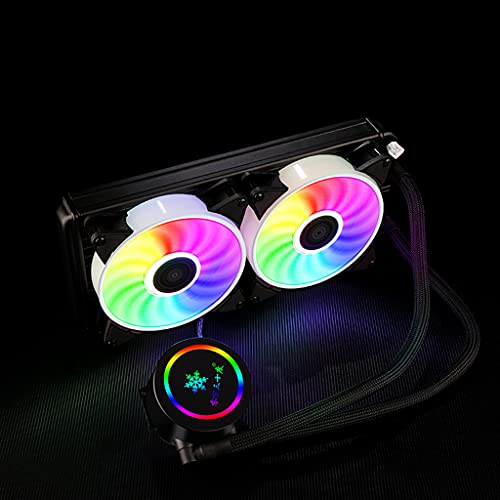 Rulbelok 120 ミリメートル / 240 ミリメートル CPU クーラーサイレント PWM ファンカラフルな RGB ラジエーター水冷ファンロープロファイル用/用/LGA ラジエーター