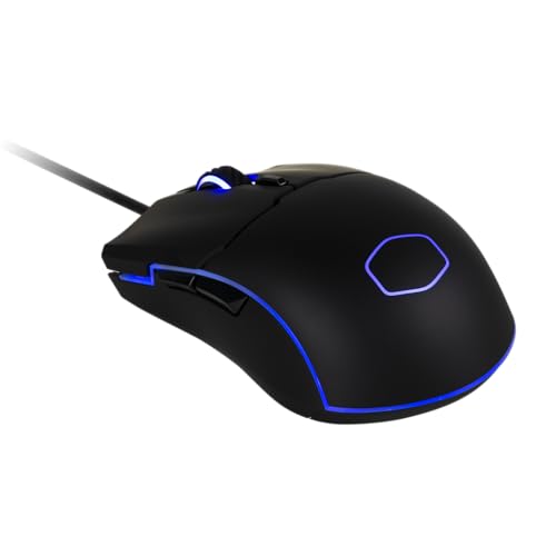 Cooler Master CM110 RGB 有線ゲーミングマウス - 6000 DPI 光学センサー 両手利きの爪/手のひらグリップデザイン 6ボタン - マットブラック CM310