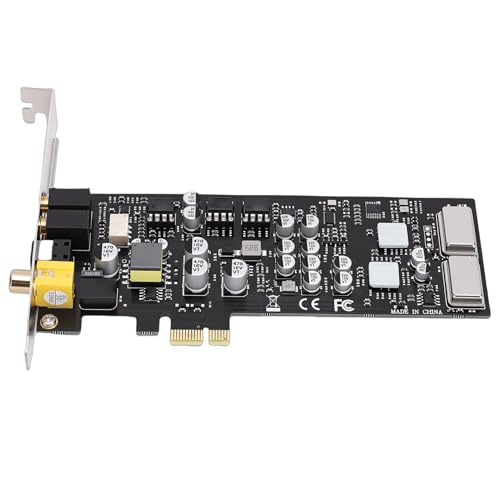 LICAEVEY PCI Expressサウンドカード、光同軸出力付きHiFi内蔵オーディオカード、100dB信号対雑音比サポートで強化されたPCオーディオ。 LICAEVEYtcxoua9rlp