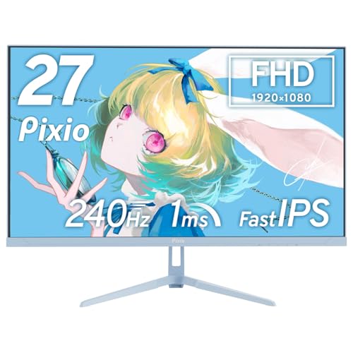 Pixio 【5年保証付き】Pixio PX279 Wave Pastel Blue ゲーミングモニター 27インチ 240Hz パステルブルー FHD Fast IPS HDR PX279WAVEB