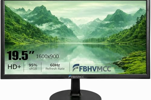 LLtronation 19.5インチ PC モニター 1600x900、デュアルビルトインスピーカー 5ms コンピューター画面 低ブルーライト60Hz LEDモニター HDMI VGA 75x75mm VESA ビジネスディスプレイ ブラック 654D