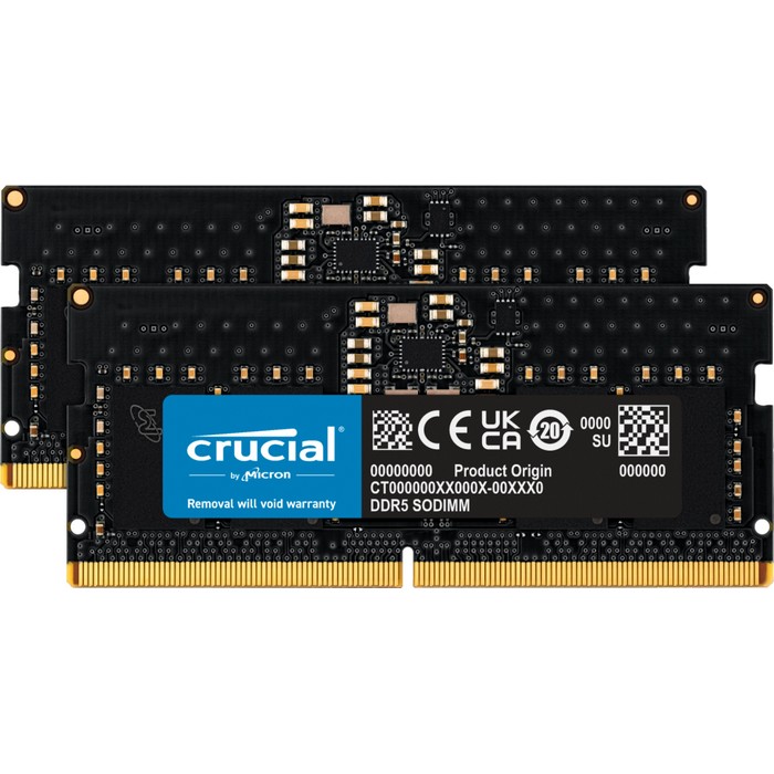 crucial CT2K8G48C40S5 [SODIMM DDR5 PC5 38400 8GB ] 2枚