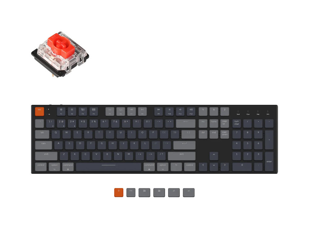 K5 Wireless Mechanical Keyboard RGB K5-B1-US 赤軸 