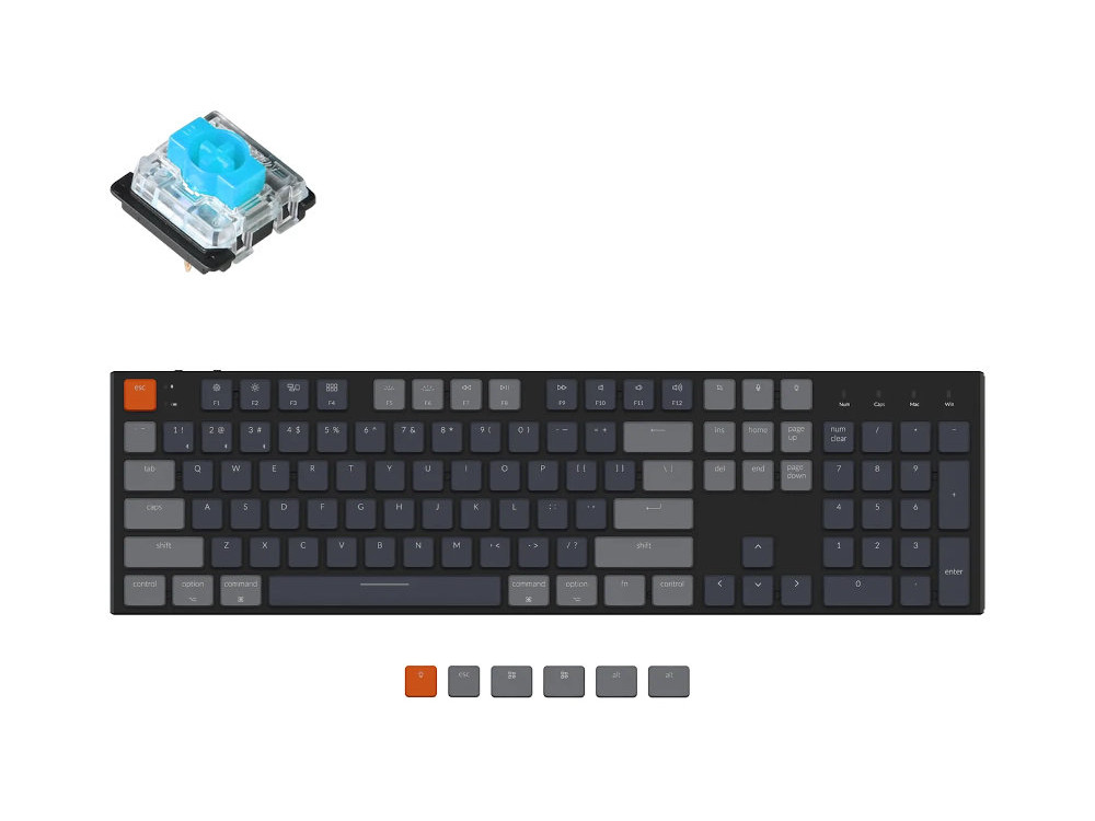 K5 Wireless Mechanical Keyboard RGB K5-B2-US 青軸 