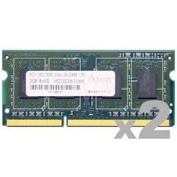 ADTEC ADS12800N LH2GW [SODIMM DDR3L PC3L 12800 2GB ] 2枚