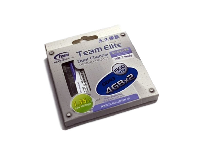 Team TSD3L8G1600C11DC [SODIMM DDR3 PC3 12800 4GB ] 2枚