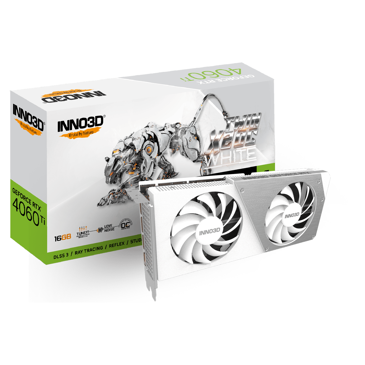 Inno3D GeForce RTX 4060 Ti 16GB TWIN X2 OC WHITE N406T2-16D6X-178055W 