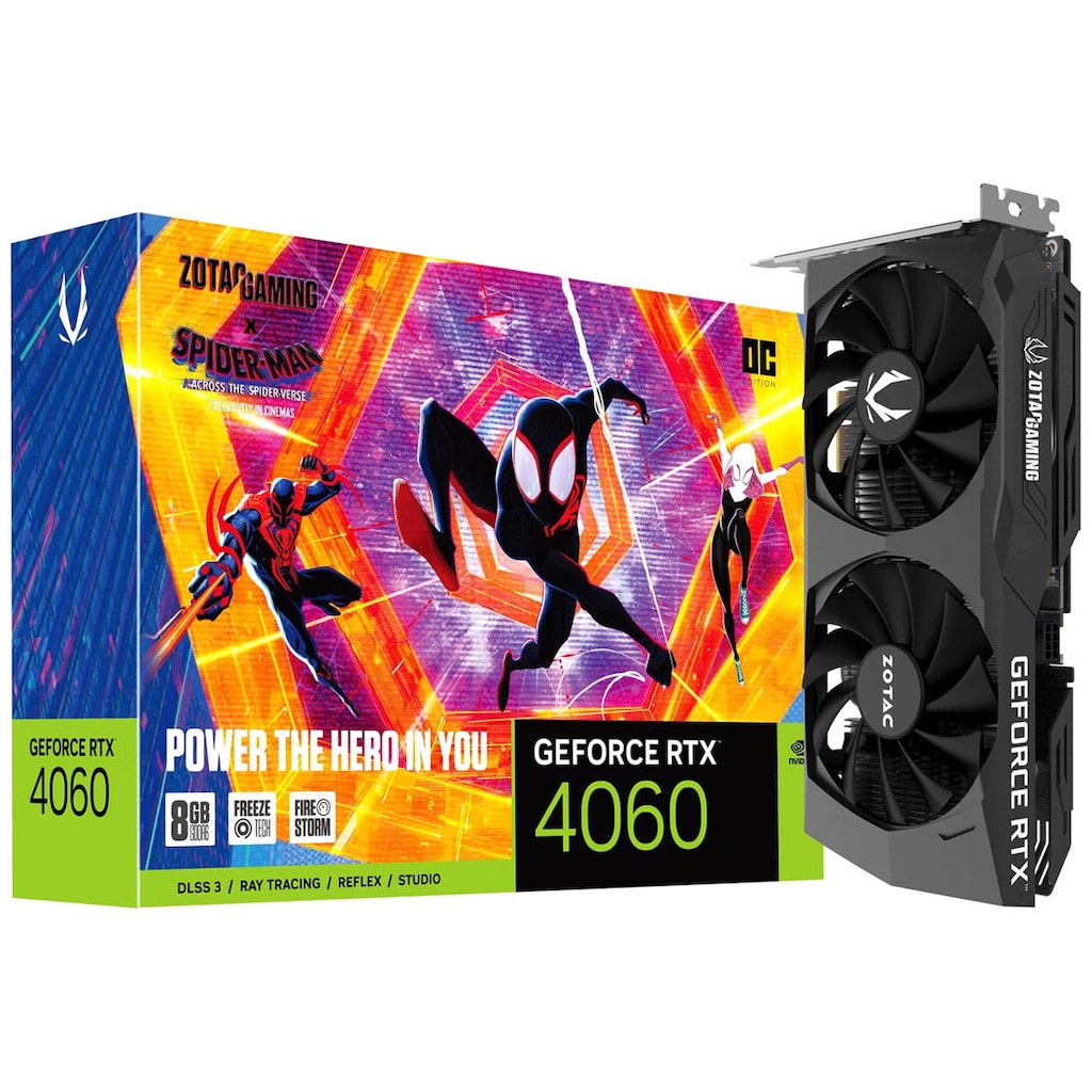 ZOTAC ZOTAC GAMING GeForce RTX 4060 8GB OC Spider-Man：Across The Spider-Verse Bundle ZT-D40600P-10SMP 