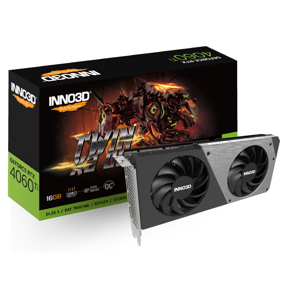 Inno3D GeForce RTX 4060 Ti 16GB TWIN X2 OC N406T2-16D6X-178055N 