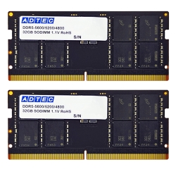ADTEC ADS5600N 32GW [SODIMM DDR5 PC5 44800 32GB ] 2枚
