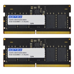ADTEC ADS5600N X8GW [SODIMM DDR5 PC5 44800 8GB ] 2枚