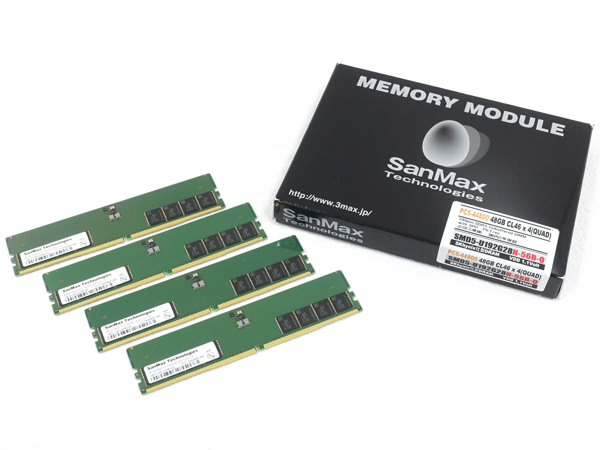 サンマックス SMD5 U192G28H 56B Q [DDR5 PC5 44800 48GB ] 4枚