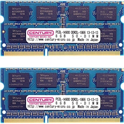 CENTURY MICRO CK8GX2 SOD3LU1866 [SODIMM DDR3L PC3L 14900 8GB ] 2枚