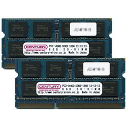 CENTURY MICRO CK8GX2 SOD3U1866 [SODIMM DDR3 PC3 14900 8GB ] 2枚