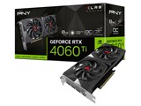 PNY GeForce RTX 4060 Ti 8GB XLR8 ゲーミング VERTO オーバークロック ダブルファン VCG4060T8DFXPB1-O 