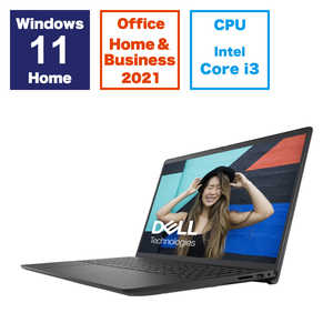 Inspiron 15 3520 NI325-EHHBBC [カーボンブラック] 　 15.6型 Microsoft Office Home and Business 2021 