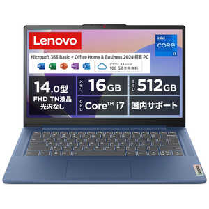 IdeaPad Slim 3i Gen 8 83EL004TJP [アビスブルー] 　 14型 Microsoft Office Home and Business 2024 