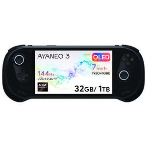 AYANEO 3 AYA3-OL373210-BKR [スターリーブラック] 　 7型 Office無し 