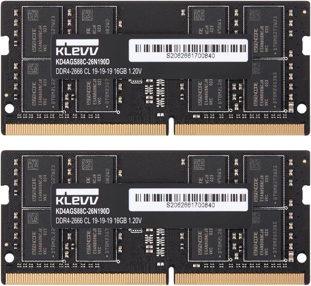 ESSENCORE KLEVV KD4AGSA80 26N190D [SODIMM DDR4 PC4 21300 16GB ] 2枚